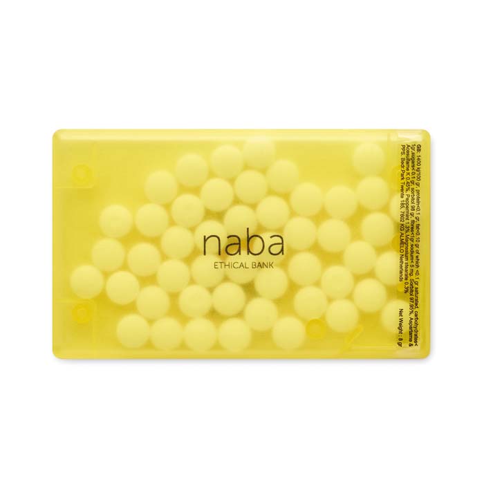 YC6637 Distributeur de menthes format cartes de crédit. Dimensions : 7,8X4,8X0,6 cm. publicitaire personnalisé - vue 3