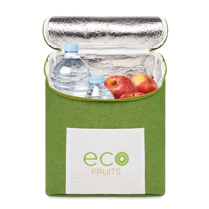 Sac à dos isotherme avec couvercle en couleur et poche frontale. publicitaire personnalisé - vue 3