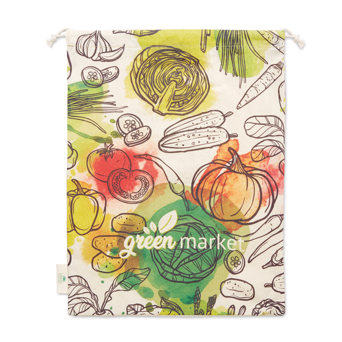 MB9012 3 sacs d'épicerie en coton avec maille sur 1 côté. publicitaire personnalisé - vue 4