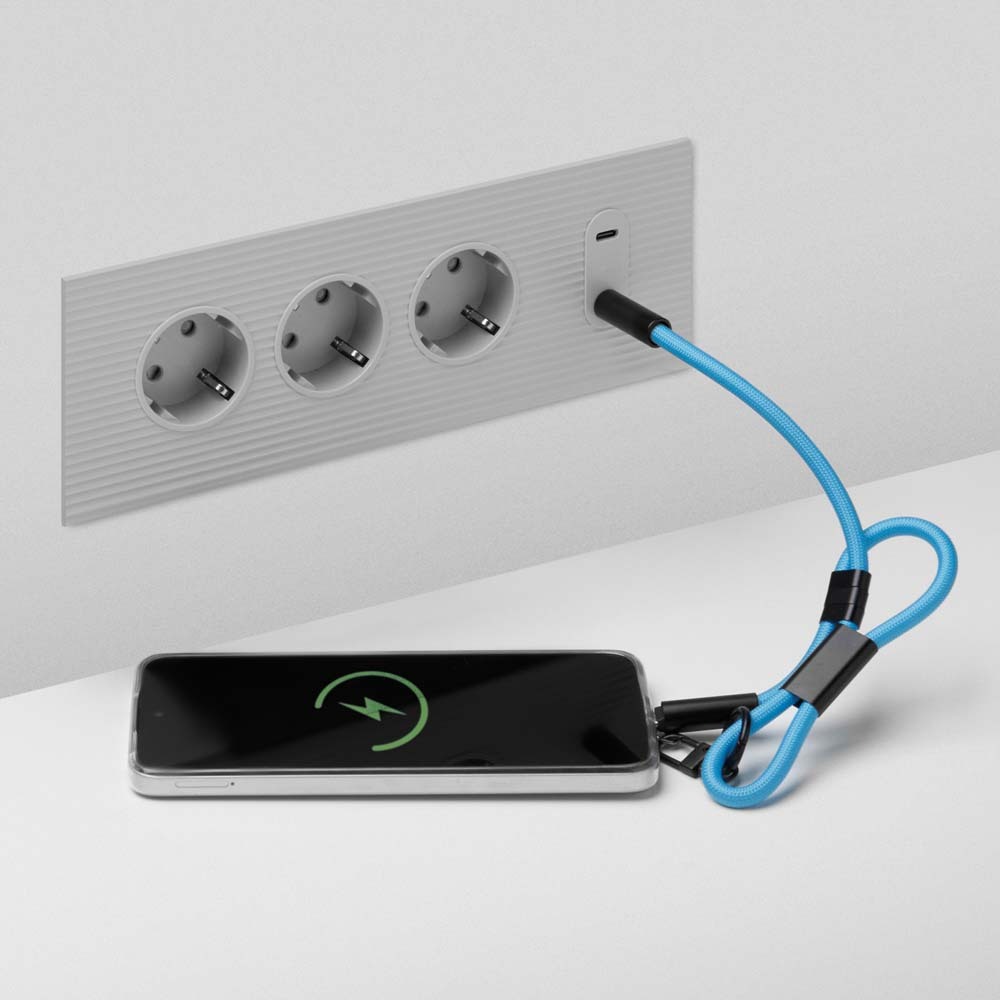 MC1007 Câble de charge ajustable de type C à C, 60W, support de téléphone à sangle c... publicitaire personnalisé - vue 4