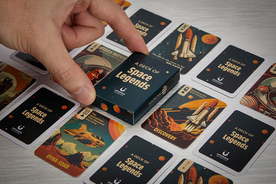 32 cartes de jeu de voyage avec votre dessin sur les deux faces. publicitaire personnalisé - vue 4