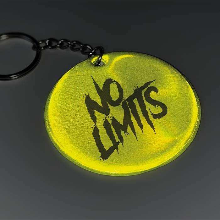 Porte-clés de sécurité réfléchissant ⌀55mm (CE EN17353) publicitaire personnalisé - vue 4