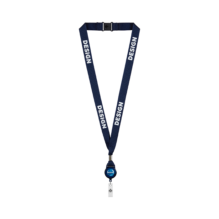 ML1167 RPET silkkipainettu jojokaulanauha metallipuristuksella. Kaulanauha, jossa on... publicitaire personnalisé - vue 4