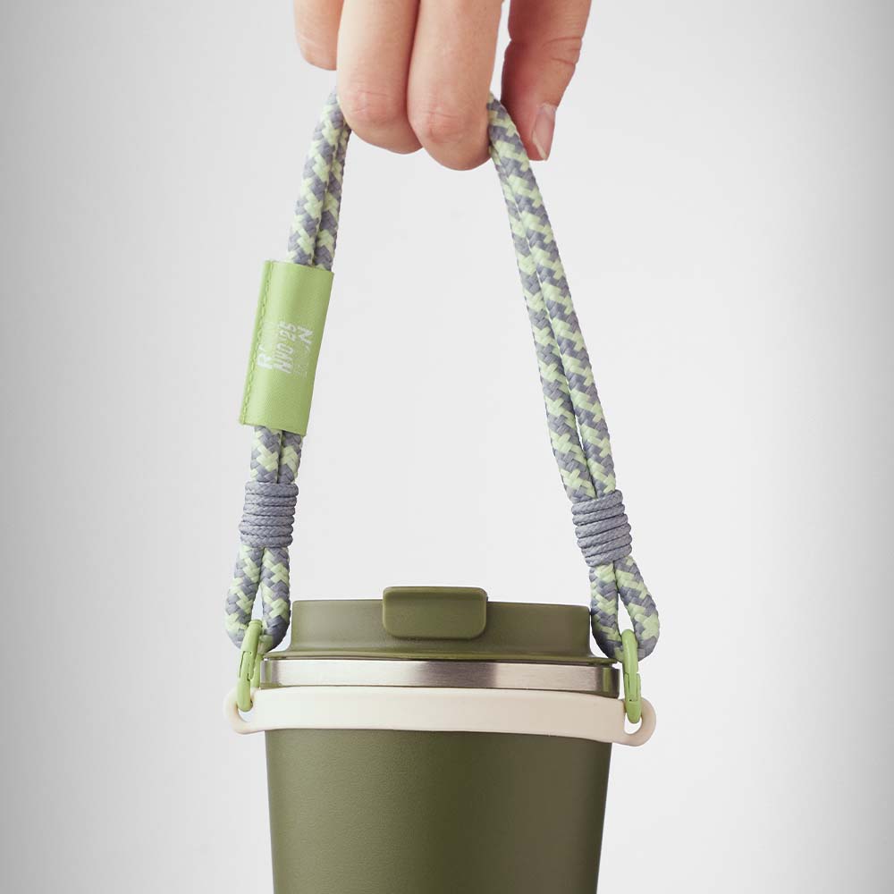 MLBH02 Porte-bouteille à cordon bicolore avec étiquette/logo, selon votre design. publicitaire personnalisé - vue 4