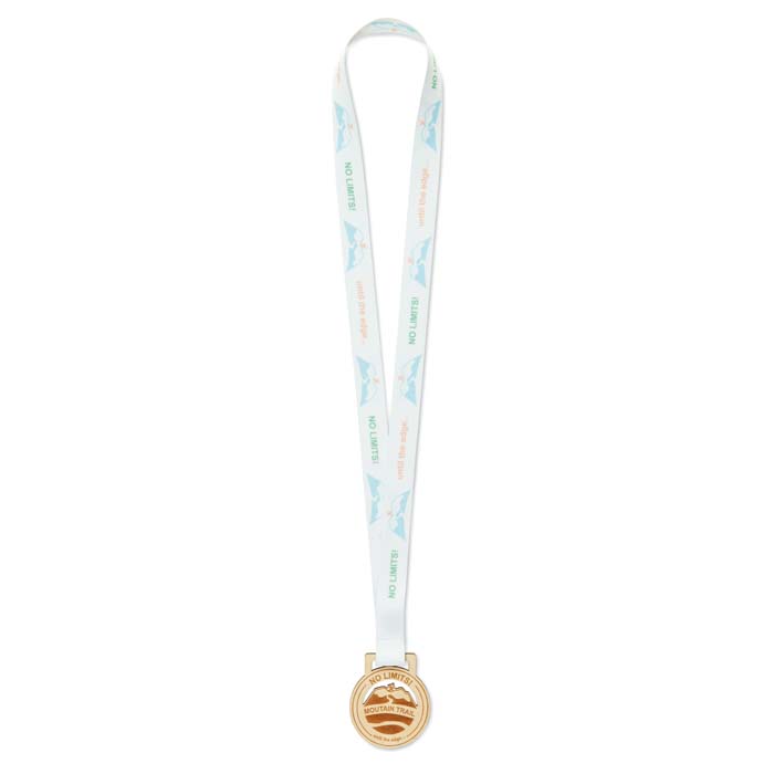 Médaille en bois (≤25cm2). Ruban sublimé. publicitaire personnalisé - vue 4