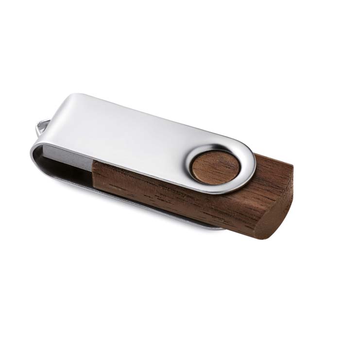 Clé USB en bois. Logo gravé sur 1 côté inclus. publicitaire personnalisé - vue 4