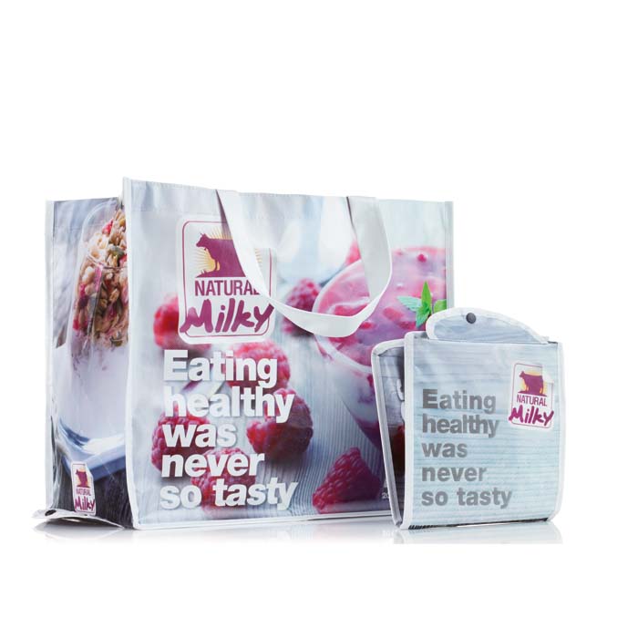 MO4240 Sac shopping pliable Dimensions: 40x35x20cm. publicitaire personnalisé - vue 4