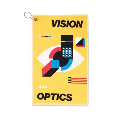 Serviette de golf en polycoton en quadri (400gsm). publicitaire personnalisé - vue 4