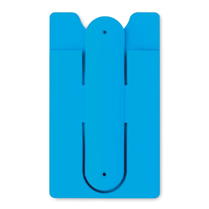 Pochette en silicone avec support à pression. logo en 1 couleur inclus publicitaire personnalisé - vue 4