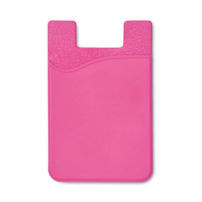 Porte carte de téléphone en silicone avec logo en 1 couleur. publicitaire personnalisé - vue 4