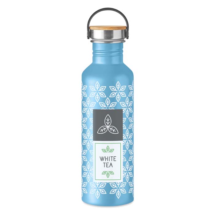 Bouteille simple paroi en acier inoxydable de 500ml. Quadri 360° incl. publicitaire personnalisé - vue 4