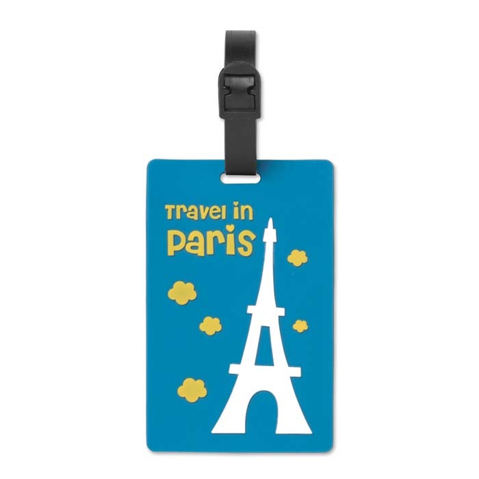 Etiquette à bagage en PVC grand modèle. Size: 65(w)x104(h) mm. publicitaire personnalisé - vue 4