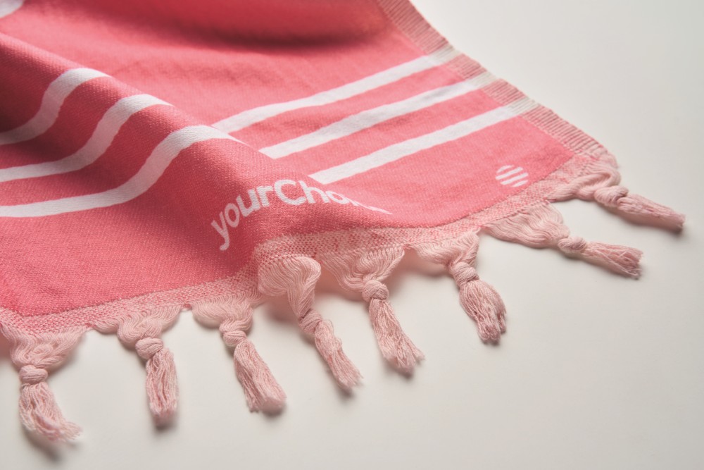 Serviette de Hammam en polycoton  280gsm. publicitaire personnalisé - vue 4
