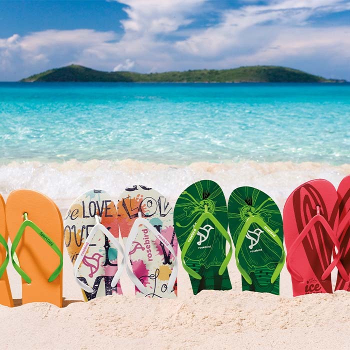MU5002 Tongs de plage à deux couches : laissez les empreintes de votre logo dans le ... publicitaire personnalisé - vue 4