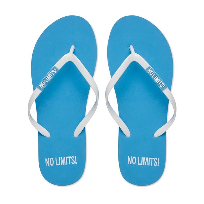 MU5003 Tongs de plage à trois couches et multicolores : laissez les empreintes de vo... publicitaire personnalisé - vue 4