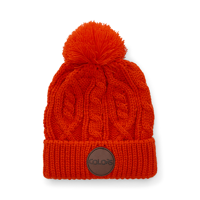 MW1021 Bonnet tressé avec bordures côtelées et pompon. Également disponible sans pom... publicitaire personnalisé - vue 4