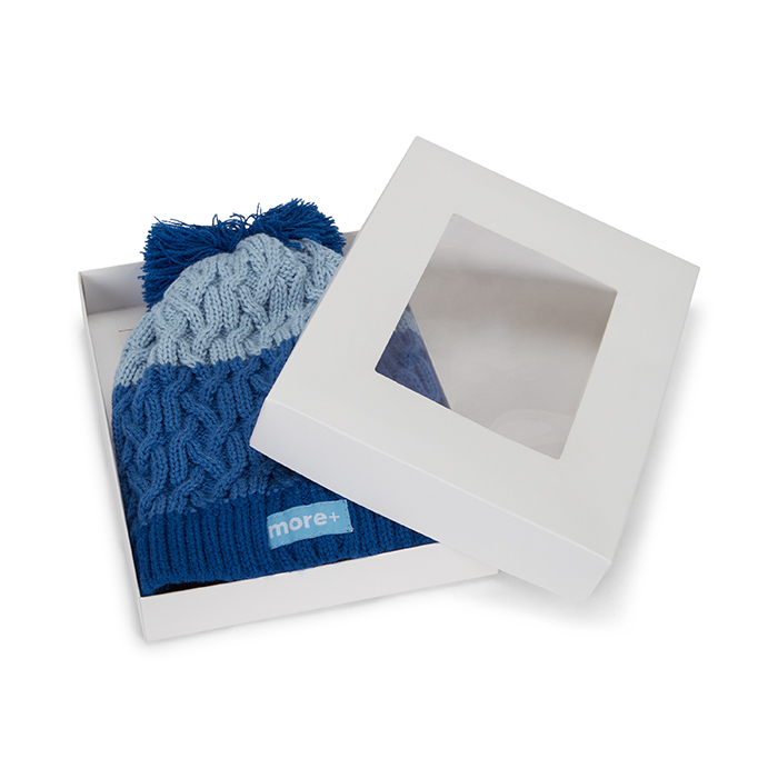 MW1027 Bonnet tressé avec doublure en polaire, ourlet côtelé et pompon. Également di... publicitaire personnalisé - vue 4