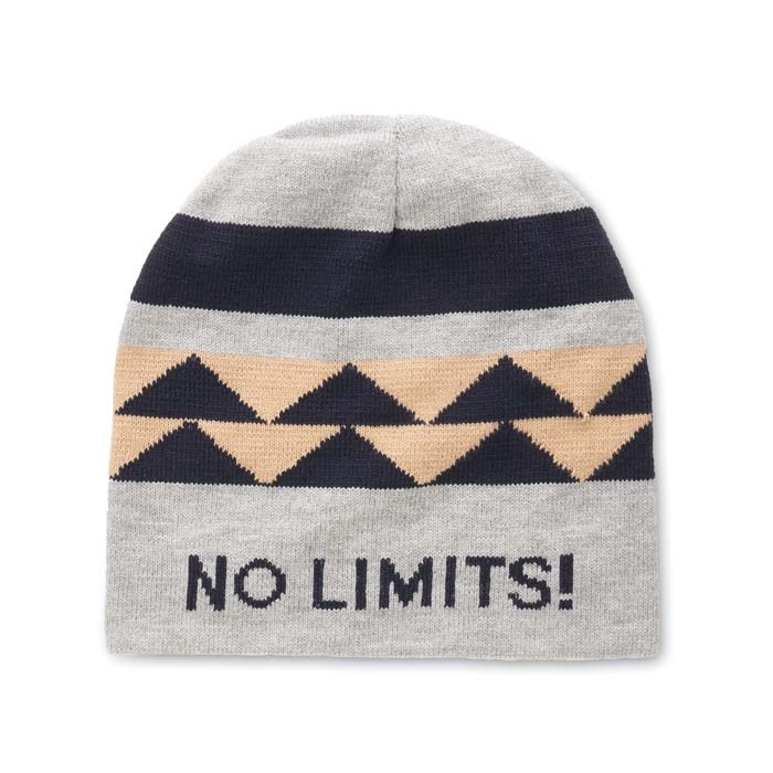 Bonnet en jacquard à motif personnalisé rPET. publicitaire personnalisé - vue 4