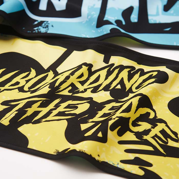 Écharpe double épaisseur en quadri, fabriquée en tissu lycra. publicitaire personnalisé - vue 4