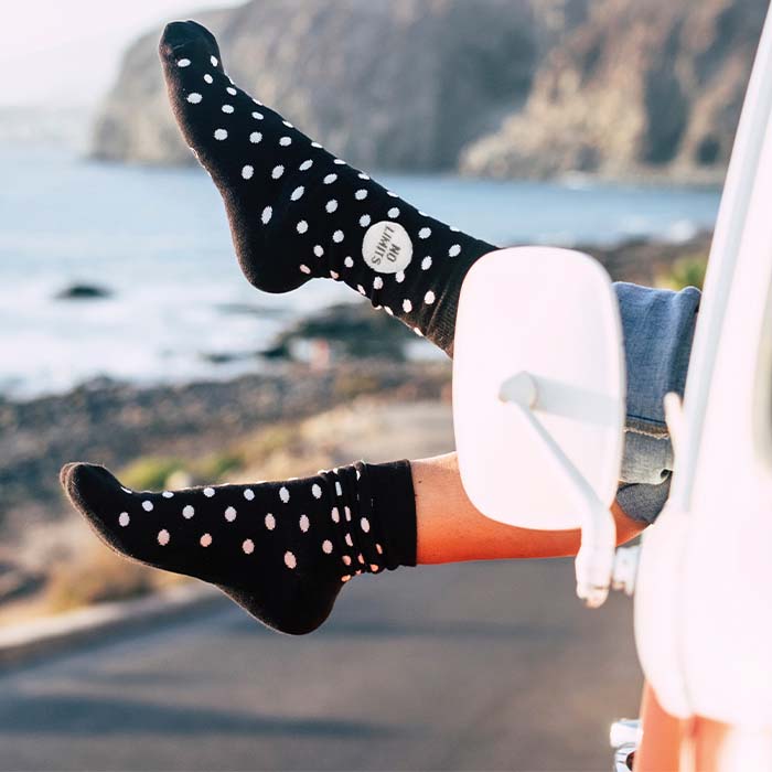 MWBS21 Chaussettes en bambou jacquard. Le MOQ est de 50 paires par taille. publicitaire personnalisé - vue 4