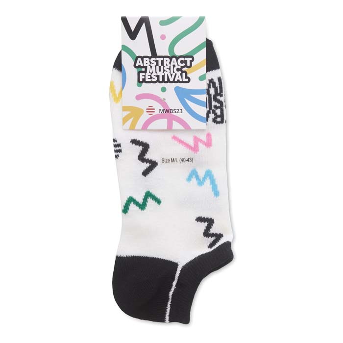 MWBS23 Chaussettes invisibles en jacquard de bambou. Le MOQ est de 50 paires par tai... publicitaire personnalisé - vue 4