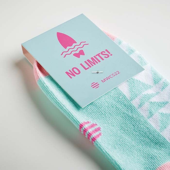 MWCS22 Chaussettes en coton Jacquard. Le MOQ est de 50 paires par taille. publicitaire personnalisé - vue 4