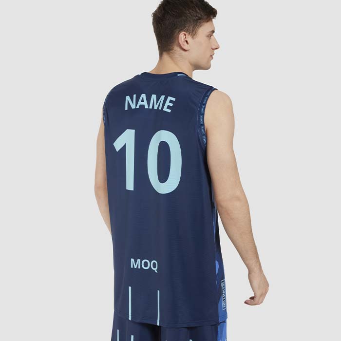 Maillot de basket-ball sublimé et col en V élastique Premier. publicitaire personnalisé - vue 4