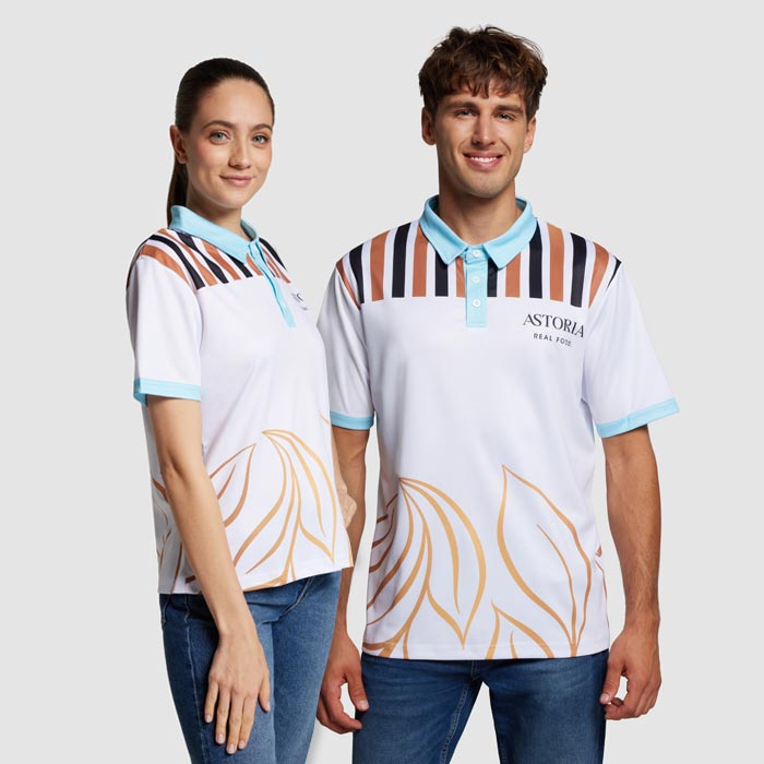 Polo sublimé en maille polyester 180 g/m². publicitaire personnalisé - vue 4