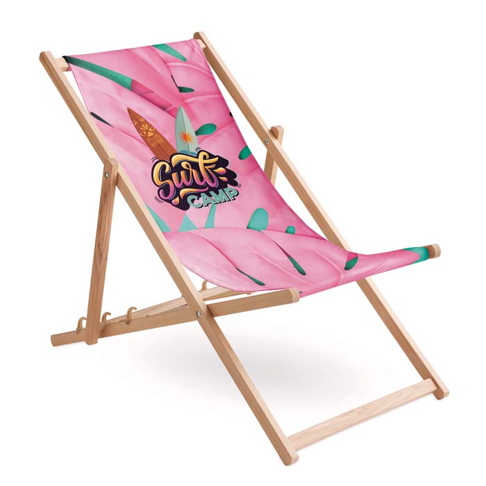 Chaise longue classique avec housse amovible (sublimée) publicitaire personnalisé - vue 4