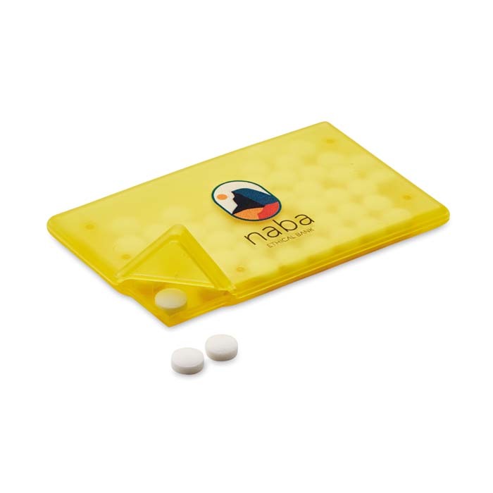 YC6637 Distributeur de menthes format cartes de crédit. Dimensions : 7,8X4,8X0,6 cm. publicitaire personnalisé - vue 4