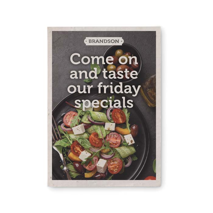 YC6916 Papier semences de format A6 avec votre motif imprimé (image photo). publicitaire personnalisé - vue 4