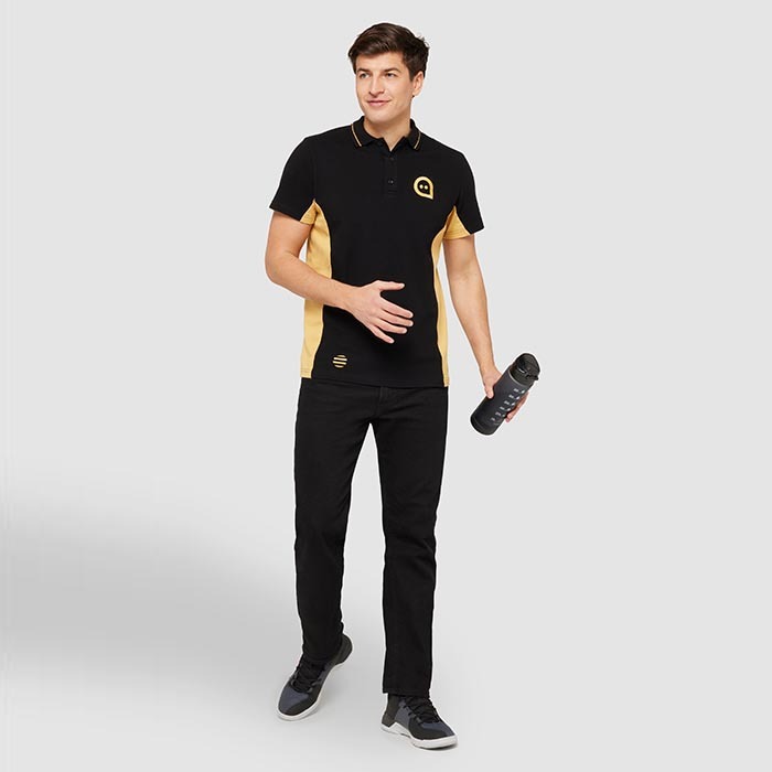 Polo contrasté côtés/bras en coton 190gsm publicitaire personnalisé - vue 5