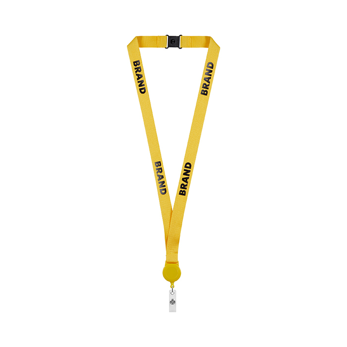 ML1161 Polyesteristä valmistettu painettu kaulanauha, jossa on pyöreä jojo. Kaulanau... publicitaire personnalisé - vue 5