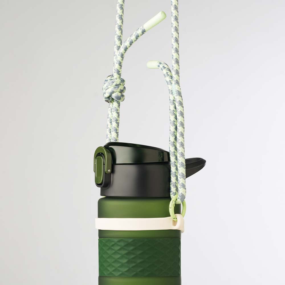 Porte-bouteille bandoulière bicolore avec étiquette logo selon votre design. publicitaire personnalisé - vue 5