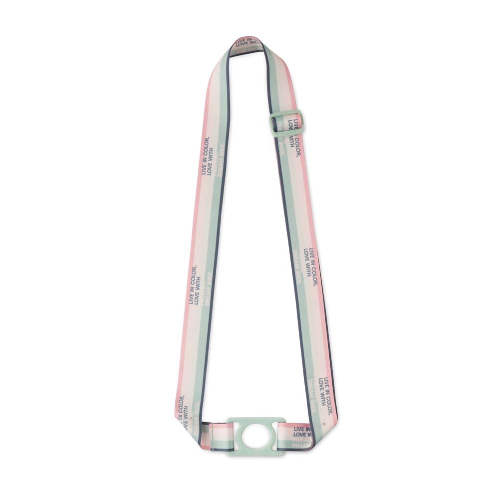 Sangle sublimée avec porte-bouteille d’eau minérale selon votre design. publicitaire personnalisé - vue 5