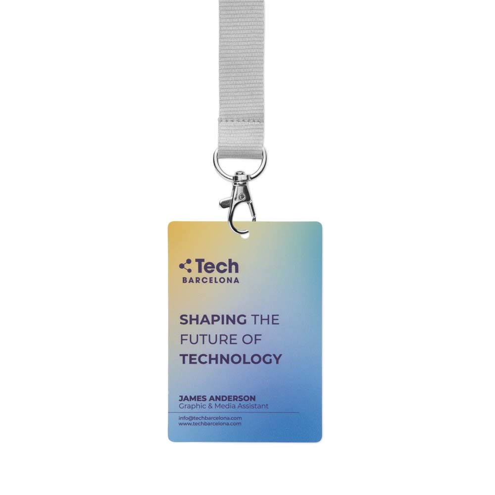 MLID07 Badges d'identification en papier laminé imprimé durable (100x70mm) publicitaire personnalisé - vue 5