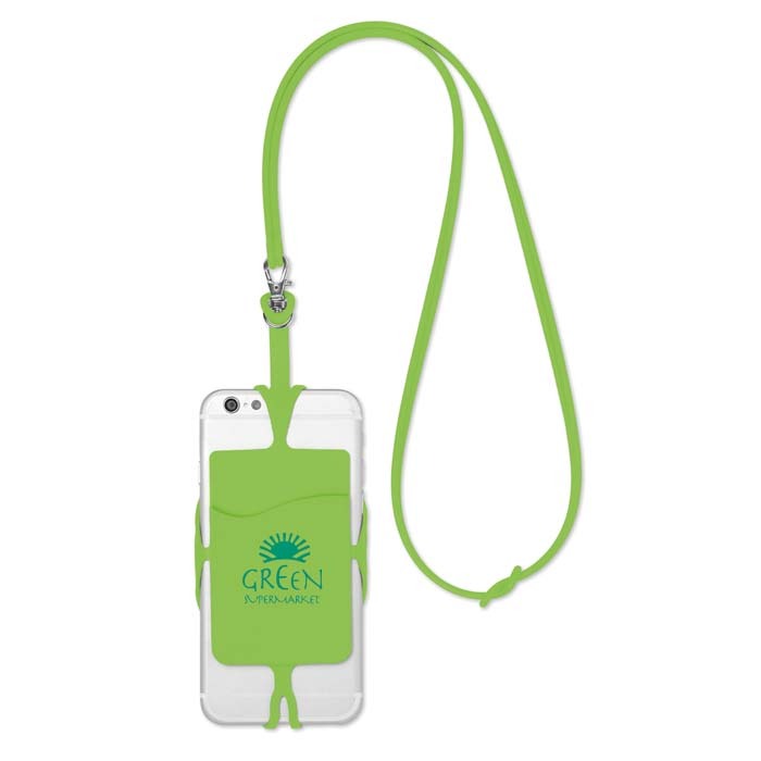 Support smartphone en silicone avec compartiment pour cartes. publicitaire personnalisé - vue 5