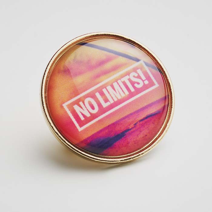 MPIN07 Pin's rond en métal avec doming publicitaire personnalisé - vue 5