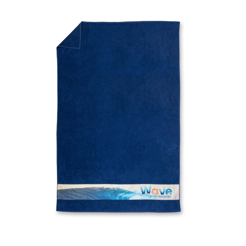 MT4015 Serviette de plage en coton avec bordure en polyester sublimé (350 ou 400 g/m²) publicitaire personnalisé - vue 5