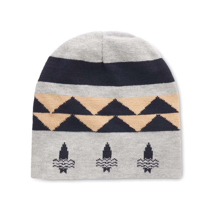 Bonnet en jacquard à motif personnalisé rPET. publicitaire personnalisé - vue 5