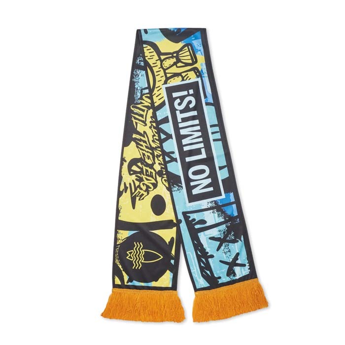 Écharpe double épaisseur en quadri, fabriquée en tissu lycra. publicitaire personnalisé - vue 5