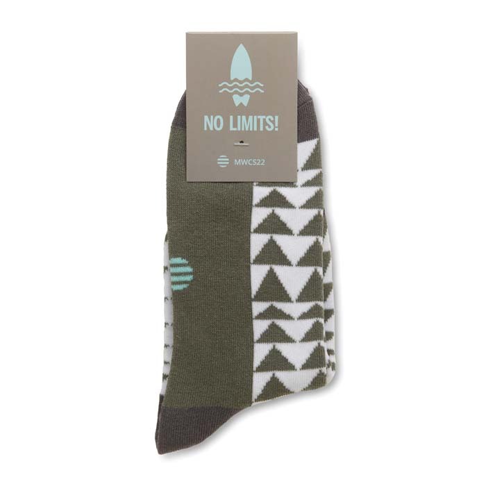 MWCS22 Chaussettes en coton Jacquard. Le MOQ est de 50 paires par taille. publicitaire personnalisé - vue 5