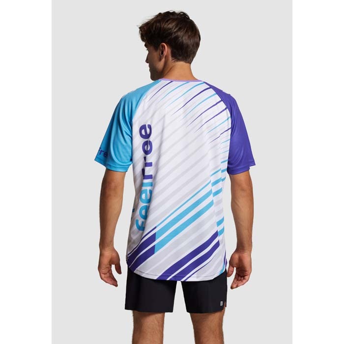 Maillot raglan sublimé à col ras du cou en maille polyester. publicitaire personnalisé - vue 6