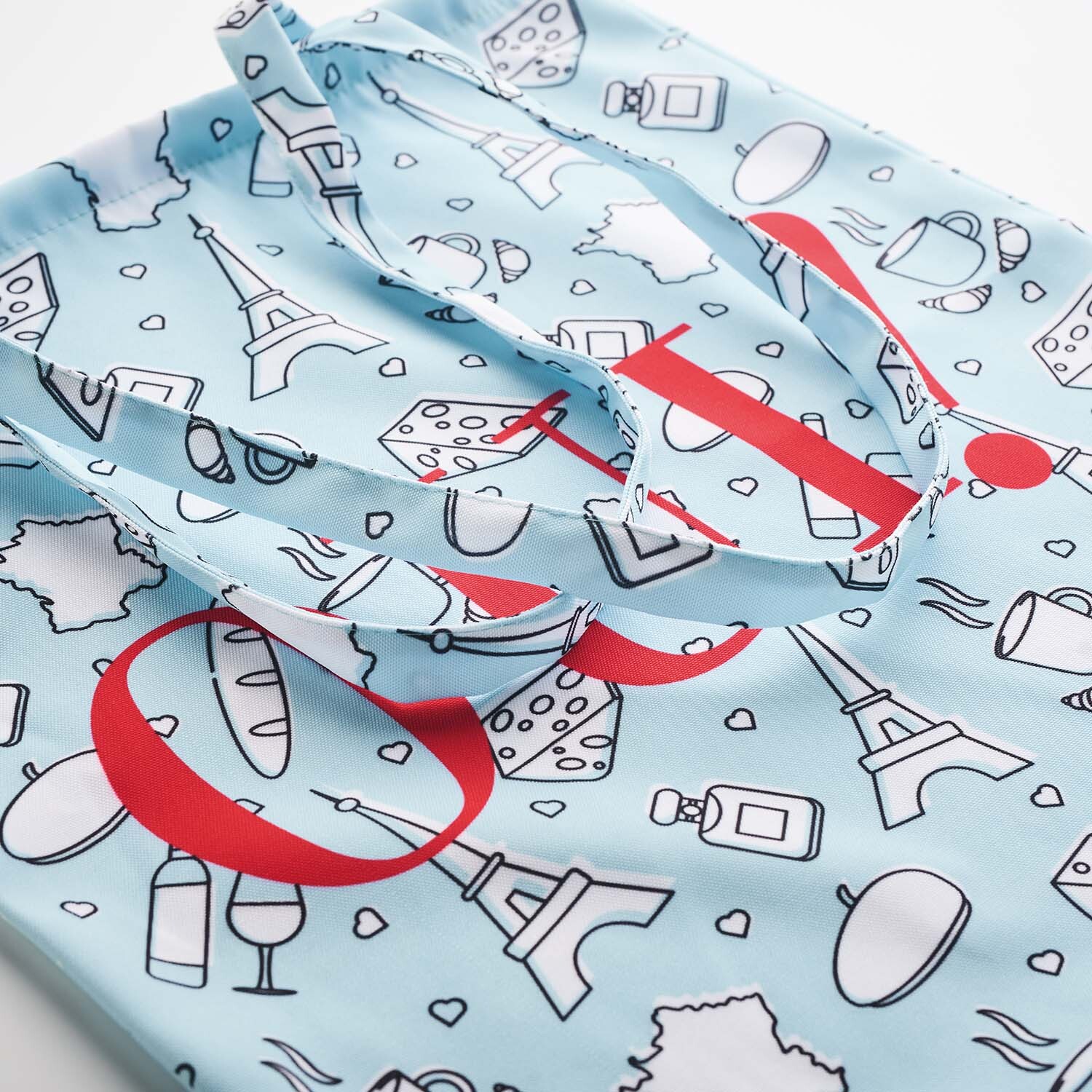 Tote bag en RPET sublimé. Taille : 38x42cm. Anses longues : 70x2cm. publicitaire personnalisé - vue 6