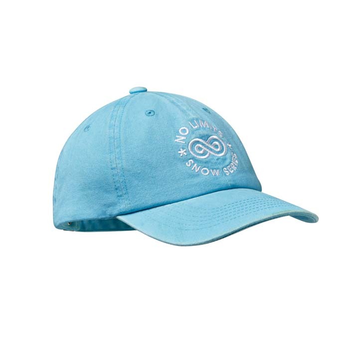 Casquette de baseball non structurée à 6 panneaux en coton sergé prélavé. publicitaire personnalisé - vue 6