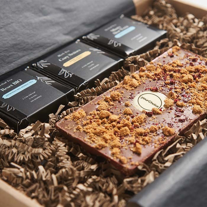 coffret cadeau de 3 thés zen et barres chocolatées publicitaire personnalisé - vue 6
