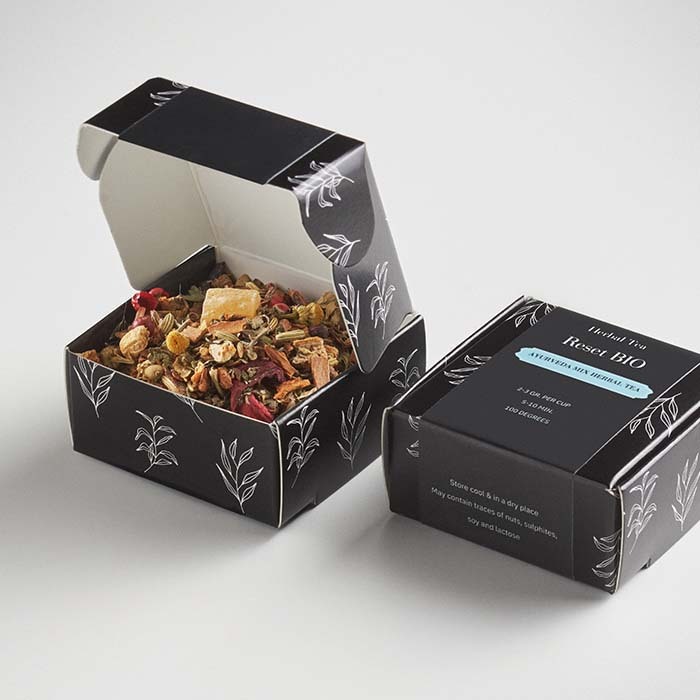 coffret cadeau de 4 thés zen et barres chocolatées publicitaire personnalisé - vue 6