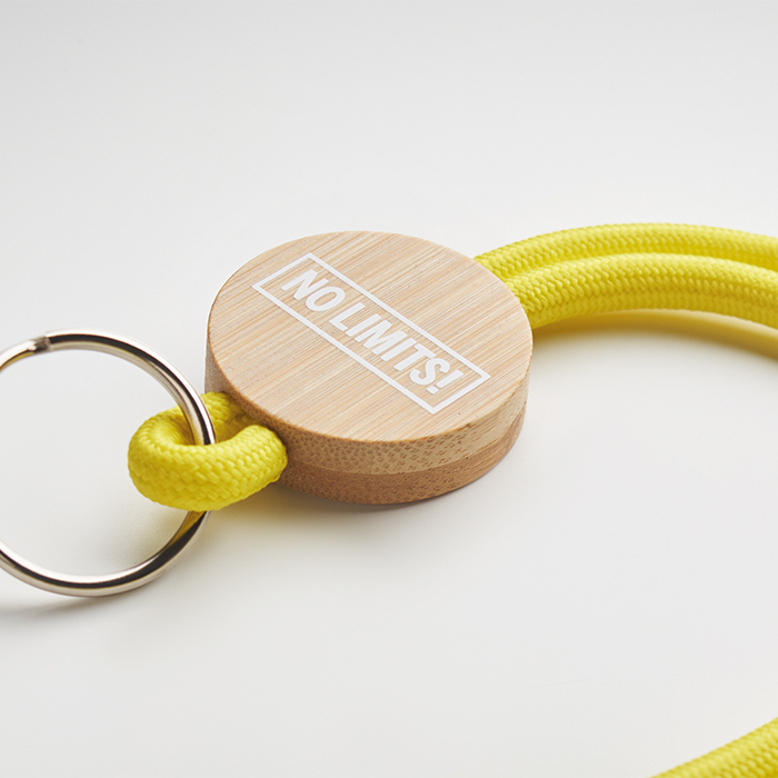 ML1074 Cordon en polyester ML1013 Polyester tubulaire. Lanyard avec plaque de bambou. publicitaire personnalisé - vue 6