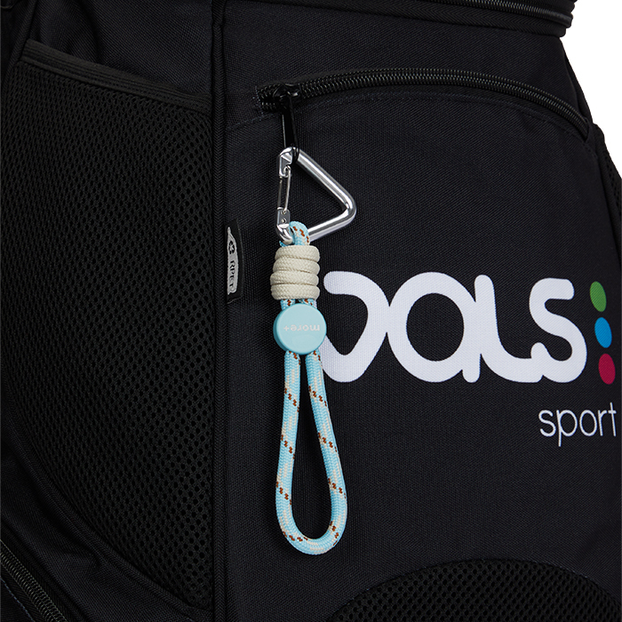 3-tone wrist strap with contrast knot and triangle carabiner publicitaire personnalisé - vue 6