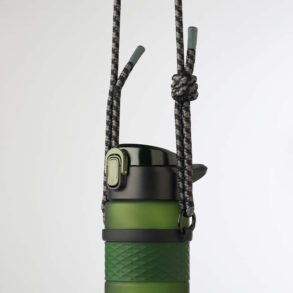 Porte-bouteille bandoulière bicolore avec étiquette logo selon votre design. publicitaire personnalisé - vue 6